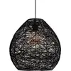 Image de Plafonnier papier noir 'col.mona' ø34x35cm e27 ampoule non incluse