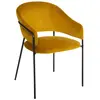 Image de Atmosphera - Fauteuil Velours Moutarde Siron