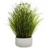 Image de Atmosphera - Herbes Folles Artificielles Pot Ciment H40cm Créateur D'Intérieur
