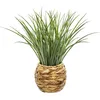 Image de Herbe Artificielle De 49 Cm Dans Un Pot Tressé En Jacinthe D'Eau Beige Naturel   Décoration D'Intérieur Par Atmosphera
