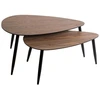 Image de 2er-set couchtisch gigone "mileo" nussbaum l88 98cm - Atmosphera créateur d'intérieur