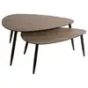 Image de Atmosphera - Set De 2 Tables Basses Mileo, Forme Oblongue, Effet Noyer