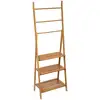 Image de 5five Simply Smart - Tagère Multifonctionnelle En Bois Naturel Avec Porte-serviettes Et Porte-manteau À 3 Barres, 3 Étagères, Dimensions 53 X 152 Cm