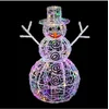 Image de Décoration de jardin : 100 guirlandes lumineuses de Noël, bonhomme de neige en 3D