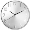Image de Horloge ronde, horloge murale, horloge argentée, couleur argent - Ø 30 cm