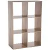 Image de 5five Simply Smart - Bibliothèque Modulable Avec 6 Étagères En Bois Naturel, Dimensions 100 Cm De Largeur, Hauteur 105 Cm, Finition Chêne Sonoma, Livraison Gratuite