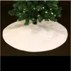 Image de Fééric Lights And Christmas - Déco De Noël Tapis Pour Pied De Sapin Blanc Neige D 100 Cm - Feeric Christmas