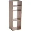 Image de Meuble Étagère 4 Cases De Rangement Effet Bois Naturel H 100.5 Cm - Five