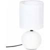 Image de Lampe de nuit blanche Boule, éclairage décoratif avec abat-jour et socle en céramique E14
