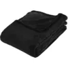 Image de Plaid Microfibre Noir 130x180cm Atmosphera Créateur D'Intérieur