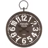 Image de Horloge murale vintage à chiffres larges et lumineux et décoration pour le salon ou la chambre dans un style rétro