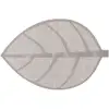 Image de Secret De Gourmet - Set De Table Forme Feuille Gris 50x32 Cm