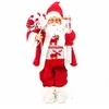 Image de Père Noël Traditionnel En Velours Rouge Et Fourrure Blanche H 45 Cm - Feeric Christmas