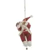 Image de Père Noël Grimpeur Sur Corde En Habit Rouge Et Fourrure Blanche H 30 Cm - Feeric Christmas