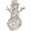 Image de Déco De Noël Bonhomme De Neige En Rotin Et Métal H 40 Cm - Feeric Christmas
