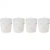 Image de Lot De 4 Bougies Votive Blanc Étoiles Et Paillettes D 4 Cm - Feeric Christmas