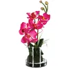 Image de Composition D Orchidées Artificielles Vase Verre H37cm Atmosphera Créateur D'Intérieur