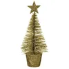 Image de Déco De Noël Sapin De Table Or À Paillettes H 14 Cm - Feeric Christmas