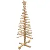 Image de Fééric Lights And Christmas - Sapin De Noël En Bois Articulé - Beige - H 120 X D 50 Cm - Livraison Gratuite