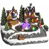 Image de Fééric Lights And Christmas   Village De Noël Illuminé Avec Fontaine   Éclairage Led Multicolore   Dimensions 25,2x21x17,2 Cm   Poids 0,97 Kg