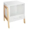 Image de Boîte De Rangement En Bois Blanc Pour Enfants, Dimensions 33x40 Cm