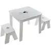 Image de Atmosphera - Ensemble Table + 2 Tabourets Enfant Blanc Gris Dream