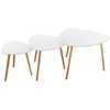 Image de Lot de 3 tables pliantes « mileo » blanches L34 x 46 x 60 cm - Atmosphera créateur d'intérieur