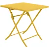 Image de Hesperide - Table De Jardin Pliante Carrée Greensboro Jaune Moutarde 2 Places En Acier Traité Époxy - Hespéride