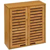 Image de Armoire de salle de bain suspendue en bambou