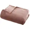 Image de Plaid Uni Rose - Flanel - L 150 X L 125 Cm - Livraison Gratuite