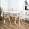 Image de Table De Repas - HOME DECO FACTORY - Rectangulaire - Bicolore - Blanc