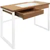 Image de The Home Deco Factory - Bureau Industriel En Bois Et Métal Avec Tiroir