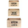 Image de The Home Deco Factory - Caisse En Bois Empilables Home (lot De 3)