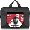 Image de Sacoche Ordinateur Portable + Souris Port Designs Premium Pack 15,6"max (Noir) #DEFAULT