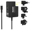 Image de Chargeur Mural Port Designs Gan 100 W Pd/qc 3 Ports Noir