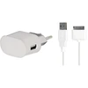 Image de Kit Chargeur USB A 1A + Câble USB A / 30 PIN 1m Blanc Bigben - Neuf