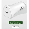Image de Chargeur voiture USB C Eco-conçu 25W Power Delivery Blanc Just Green - Neuf