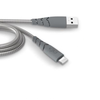 Image de FORCE POWER FPCBLMFI1.2MRG - Câble UltraRenforcé A/MFI 2.4A 1.2m Recyclé Gris