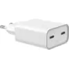 Image de Chargeur 2 USB C 45W (20+25W) Power Delivery Blanc + Garantie à vie Force Power Lite - Neuf