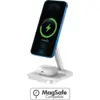 Image de Station de charge sans fil 15W Qi Stand 2 zones Smartphone + Truewireless + Port de charge USB A + Chargeur Blanc et Argent + Garantie à vie Force Power - Neuf