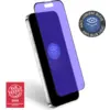 Image de Protège écran pour iPhone 16 / 15 / 14 Pro Anti Lumière Bleue 2.5D Verre organique + Garantie à vie - Certifié GRS Force Glass - Neuf