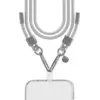 Image de Bandoulière Cordon Universelle Amovible Paillettes Argent + Garantie à vie Force Case - Neuf