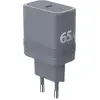 Image de Chargeur USB C Cube 65W Power Delivery UltraGaN Gris + Garantie à vie Force Power - Neuf