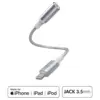Image de Adaptateur Audio Renforcé Lightning vers Jack 3.5mm Blanc + Garantie à vie Force Power Lite - Neuf