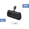 Image de Powerbank Connecteur Intégré USB C 5000mAh 1 port USB C 20W PD/QC Noir + Garantie à vie Force Power Lite - Neuf