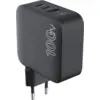 Image de Chargeur USB A + 2 USB C 100W Power Delivery GaN Noir + Garantie à vie Force Power Lite - Neuf