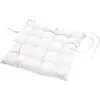 Image de Lot de 4 assises matelassées 40 x 40 cm Essentiel Blanc - Polyester Uni