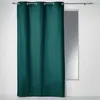 Image de Rideau A Oeillets Coton Uni Panama Emeraude 140 X 240 Cm
