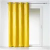 Image de Douceur D'Intérieur - Rideau Occultant 140 X 240 Cm En Velours Frappé Tropicaline Jaune