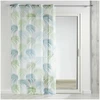 Image de Douceur D'Intérieur - Panneau À Oeillets - 140 X 240 Cm - Voile Imprimé Transfert - Blue Vegetal - Blanc Et Vert - Livraison Gratuite